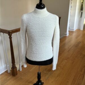 Marled Cream Turtleneck Sweater
